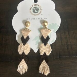 Spartina 449 Gold and Beaded Drop Earrings